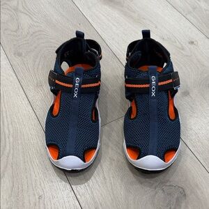 Geox Kids' Blue and Orange Breathable Water Shoe/Sandals